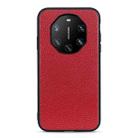 For Huawei Mate 40 RS Accurate Hole Litchi Texture Leather Shockproof Case(Red) - 1