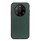 For Huawei Mate 40 RS Accurate Hole Litchi Texture Leather Shockproof Case(Green) - 1