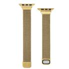 Small Waist Dual Section Milan Watch Band For Apple Watch Ultra 49mm / Series 8&7 45mm / SE 2&6&SE&5&4 44mm / 3&2&1 42mm(Gold) - 1