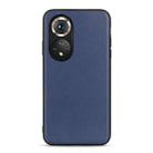 For Honor 50 Pro Accurate Hole Sheep Texture Leather Shockproof Case(Blue) - 1