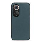 For Honor 50 Pro Accurate Hole Sheep Texture Leather Shockproof Case(Green) - 1