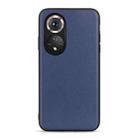 For Honor 50 Accurate Hole Sheep Texture Leather Shockproof Case(Blue) - 1