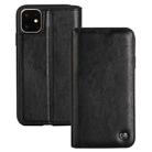 For iPhone 11 Pro Max GEBEI Shockproof TPU + PU Horizontal Flip Leather Case with Card Slots & Holder(Black) - 1