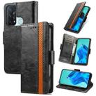 For OPPO Reno 5A CaseNeo Business Splicing Dual Magnetic Buckle Horizontal Flip PU Leather Case with Holder & Card Slots & Wallet(Black) - 1
