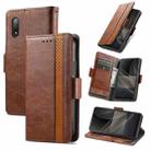 For Sony Xperia Ace II CaseNeo Business Splicing Dual Magnetic Buckle Horizontal Flip PU Leather Case with Holder & Card Slots & Wallet(Brown) - 1