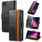 CaseNeo Business Splicing Dual Magnetic Buckle Horizontal Flip PU Leather Case with Holder & Card Slots & Wallet For iPhone 6(Black) - 1
