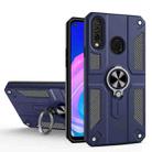 For Huawei Y7p / P40 lite E Carbon Fiber Pattern PC + TPU Protective Case with Ring Holder(Sapphire Blue) - 1