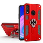 For Huawei Y7p / P40 lite E Carbon Fiber Pattern PC + TPU Protective Case with Ring Holder(Red) - 1