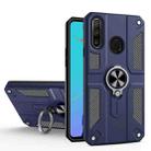 For Huawei P30 lite Carbon Fiber Pattern PC + TPU Protective Case with Ring Holder(Sapphire Blue) - 1