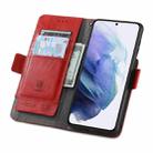 For Samsung Galaxy S21 5G CaseNeo Business Splicing Dual Magnetic Buckle Horizontal Flip PU Leather Case with Holder & Card Slots & Wallet(Red) - 4