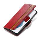 For Samsung Galaxy S21 5G CaseNeo Business Splicing Dual Magnetic Buckle Horizontal Flip PU Leather Case with Holder & Card Slots & Wallet(Red) - 6