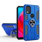 For Motorola Moto G Stylus 5G Carbon Fiber Pattern PC + TPU Protective Case with Ring Holder(Dark Blue) - 1