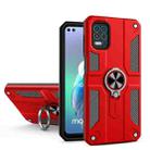 For Motorola Moto G100 / Edge S Carbon Fiber Pattern PC + TPU Protective Case with Ring Holder(Red) - 1