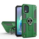 For Motorola Moto G100 / Edge S Carbon Fiber Pattern PC + TPU Protective Case with Ring Holder(Dark Green) - 1