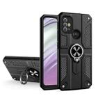 For Motorola Moto G10 / G20 / G30 Carbon Fiber Pattern PC + TPU Protective Case with Ring Holder(Black) - 1