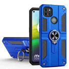 For Motorola Moto G9 Power Carbon Fiber Pattern PC + TPU Protective Case with Ring Holder(Dark Blue) - 1