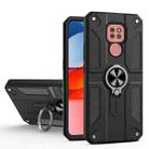 For Motorola Moto G9 Play Carbon Fiber Pattern PC + TPU Protective Case with Ring Holder(Black) - 1