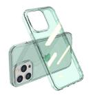 For iPhone 13 Pro Max Shockproof TPU + Single-sided Glass Protective Case (Translucent Green) - 1