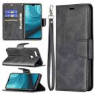 For OPPO A7 Retro Lambskin Texture Pure Color Horizontal Flip PU Leather Case with Holder & Card Slots & Wallet & Lanyard(Black) - 1