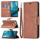 For OPPO A7 Retro Lambskin Texture Pure Color Horizontal Flip PU Leather Case with Holder & Card Slots & Wallet & Lanyard(Brown) - 1