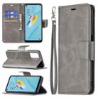 For OPPO A54 4G / 5G Retro Lambskin Texture Pure Color Horizontal Flip PU Leather Case with Holder & Card Slots & Wallet & Lanyard(Grey) - 1