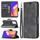 For OPPO A94 5G/F19 Pro+ 5G/Reno5 Z Retro Lambskin Texture Pure Color Horizontal Flip PU Leather Case with Holder & Card Slots & Wallet & Lanyard(Black) - 1