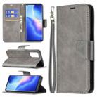 For OPPO Reno5 Pro 5G Retro Lambskin Texture Pure Color Horizontal Flip PU Leather Case with Holder & Card Slots & Wallet & Lanyard(Grey) - 1