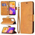 For OPPO Realme 8/Realme 8 Pro Retro Lambskin Texture Pure Color Horizontal Flip PU Leather Case with Holder & Card Slots & Wallet & Lanyard(Yellow) - 1