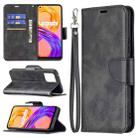 For OPPO Realme 8/Realme 8 Pro Retro Lambskin Texture Pure Color Horizontal Flip PU Leather Case with Holder & Card Slots & Wallet & Lanyard(Black) - 1