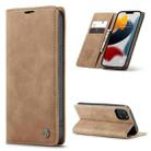 For iPhone 13 mini CaseMe-013 Multifunctional Retro Frosted Horizontal Flip Leather Case with Card Slot & Holder & Wallet (Brown) - 1