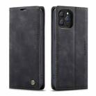 For iPhone 13 Pro CaseMe-013 Multifunctional Retro Frosted Horizontal Flip Leather Case with Card Slot & Holder & Wallet (Black) - 2
