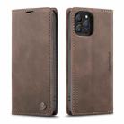 For iPhone 13 Pro CaseMe-013 Multifunctional Retro Frosted Horizontal Flip Leather Case with Card Slot & Holder & Wallet (Coffee) - 2