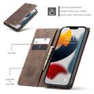 For iPhone 13 Pro CaseMe-013 Multifunctional Retro Frosted Horizontal Flip Leather Case with Card Slot & Holder & Wallet (Coffee) - 4