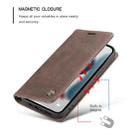 For iPhone 13 Pro CaseMe-013 Multifunctional Retro Frosted Horizontal Flip Leather Case with Card Slot & Holder & Wallet (Coffee) - 5