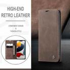 For iPhone 13 Pro CaseMe-013 Multifunctional Retro Frosted Horizontal Flip Leather Case with Card Slot & Holder & Wallet (Coffee) - 8
