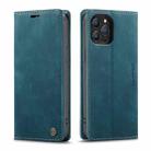 For iPhone 13 Pro CaseMe-013 Multifunctional Retro Frosted Horizontal Flip Leather Case with Card Slot & Holder & Wallet (Blue) - 2