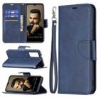 For vivo V21e 5G Retro Lambskin Texture Pure Color Horizontal Flip PU Leather Case with Holder & Card Slots & Wallet & Lanyard(Blue) - 1