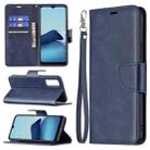 For vivo Y20 Retro Lambskin Texture Pure Color Horizontal Flip PU Leather Case with Holder & Card Slots & Wallet & Lanyard(Blue) - 1