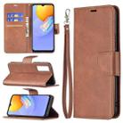 For vivo Y51 2020 / Y51a / Y51s Retro Lambskin Texture Pure Color Horizontal Flip PU Leather Case with Holder & Card Slots & Wallet & Lanyard(Brown) - 1