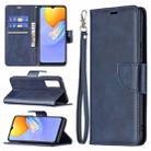 For vivo Y51 2020 / Y51a / Y51s Retro Lambskin Texture Pure Color Horizontal Flip PU Leather Case with Holder & Card Slots & Wallet & Lanyard(Blue) - 1