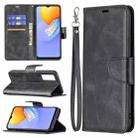 For vivo Y51 2020 / Y51a / Y51s Retro Lambskin Texture Pure Color Horizontal Flip PU Leather Case with Holder & Card Slots & Wallet & Lanyard(Black) - 1