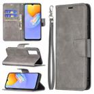 For vivo Y51 2020 / Y51a / Y51s Retro Lambskin Texture Pure Color Horizontal Flip PU Leather Case with Holder & Card Slots & Wallet & Lanyard(Grey) - 1