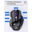 iMICE GW-X7 7-button Silent Rechargeable Wireless Gaming Mouse with Colorful RGB Lights(Black) - 3
