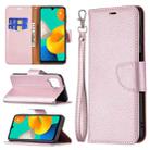 For Samsung Galaxy M32 Litchi Texture Pure Color Horizontal Flip Leather Case with Holder & Card Slots & Wallet & Lanyard(Rose Gold) - 1