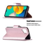 For Samsung Galaxy M32 Litchi Texture Pure Color Horizontal Flip Leather Case with Holder & Card Slots & Wallet & Lanyard(Rose Gold) - 3