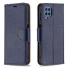 For Samsung Galaxy M32 Litchi Texture Pure Color Horizontal Flip Leather Case with Holder & Card Slots & Wallet & Lanyard(Dark Blue) - 2