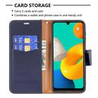For Samsung Galaxy M32 Litchi Texture Pure Color Horizontal Flip Leather Case with Holder & Card Slots & Wallet & Lanyard(Dark Blue) - 4