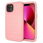 For iPhone 13 Wave Pattern 3 in 1 Silicone + PC Shockproof Protective Case(Rose Gold) - 1