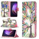 For vivo V21 Colored Drawing Pattern Horizontal Flip Leather Case with Holder & Card Slots & Wallet(Life Tree) - 1