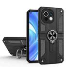 For Xiaomi Mi 11 Lite Carbon Fiber Pattern PC + TPU Protective Case with Ring Holder(Black) - 1